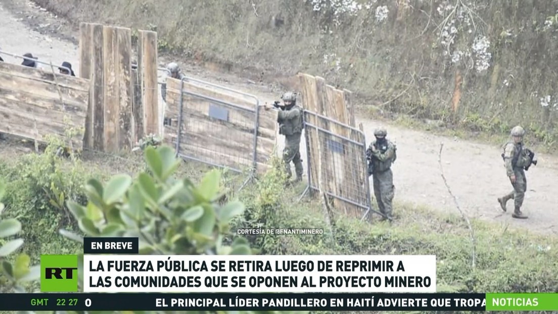 La Fuerza Pública de Ecuador se retira de Palo Quemado tras reprimir a comunidades que se oponen al proyecto minero