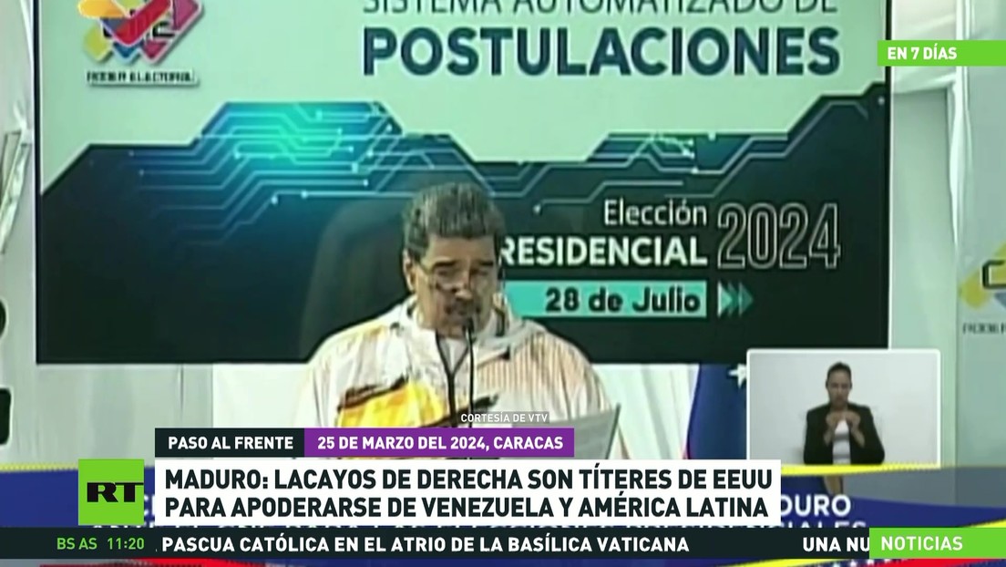 Maduro inscribió su candidatura para las presidenciales venezolanas en medio de tensiones en filas opositoras