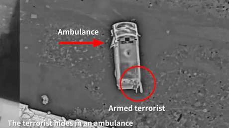 VIDEO: Israel muestra cómo combatientes de Hamás huyen en una ambulancia tras un ataque