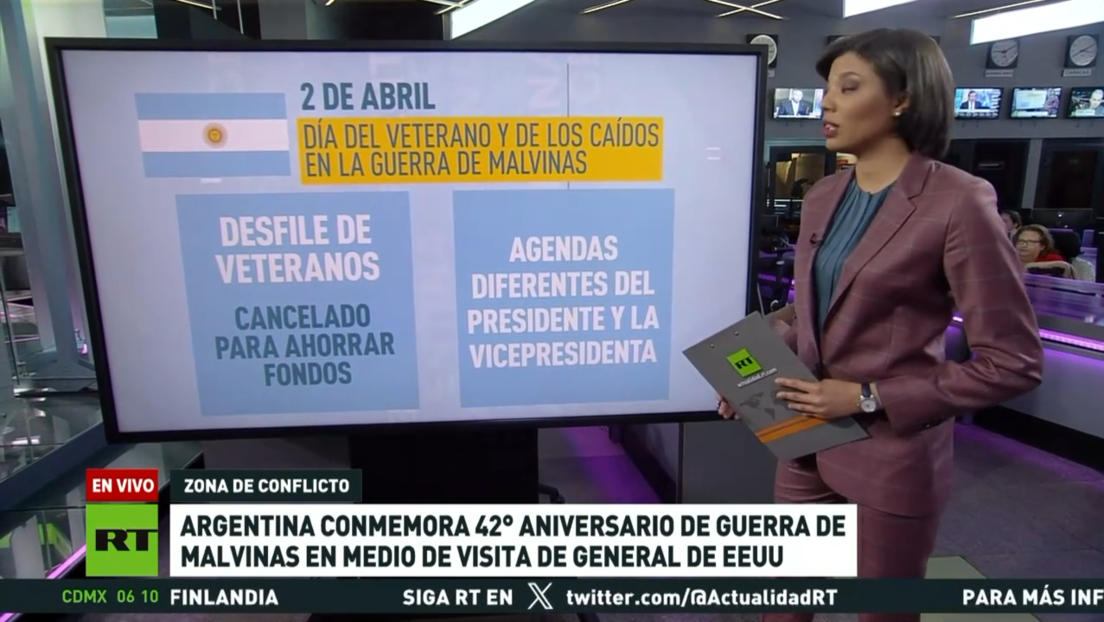 Argentina conmemora el 42.° aniversario de la guerra de Malvinas en medio de la visita de una generala de EE.UU.