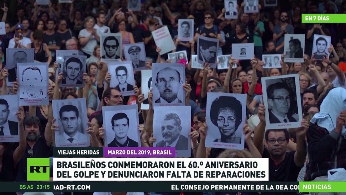 Brasileños conmemoran el 60.º aniversario del golpe de Estado y denuncian falta de reparaciones