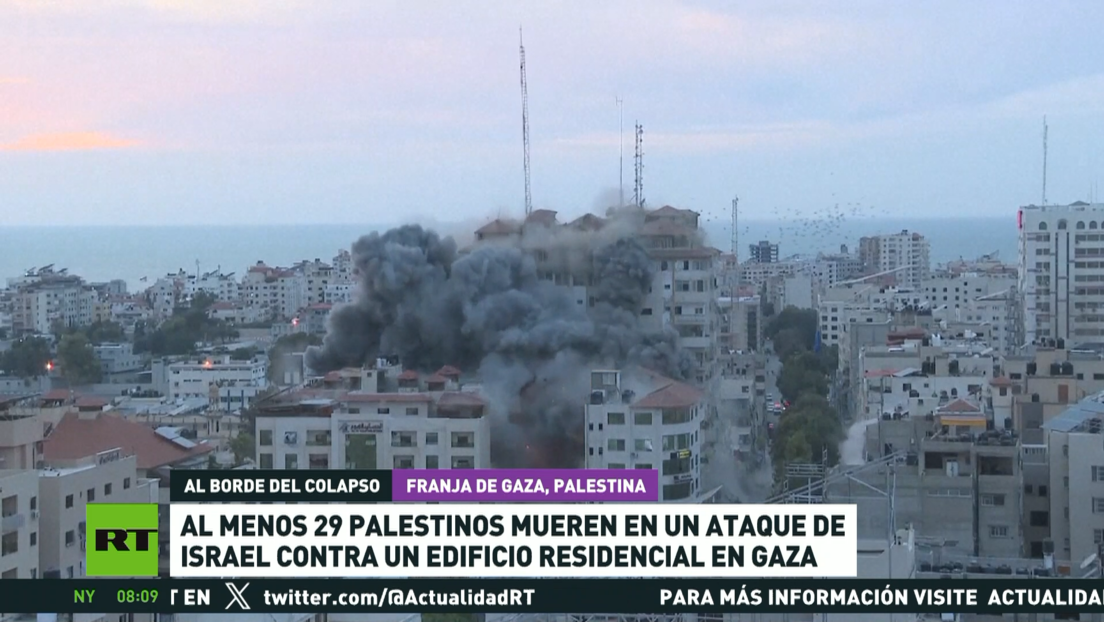 Al menos 29 palestinos mueren en un ataque de Israel contra un edificio residencial en Gaza