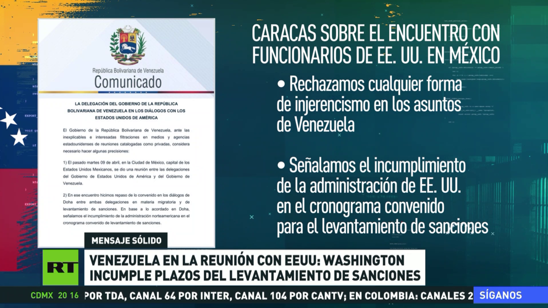 Venezuela denuncia que EE.UU. incumple los plazos de levantamiento de sanciones