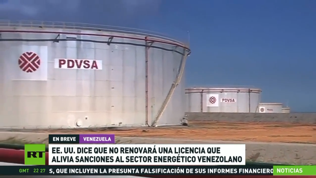 EE.UU. amenaza con no renovar una licencia que alivia las sanciones al sector energético venezolano