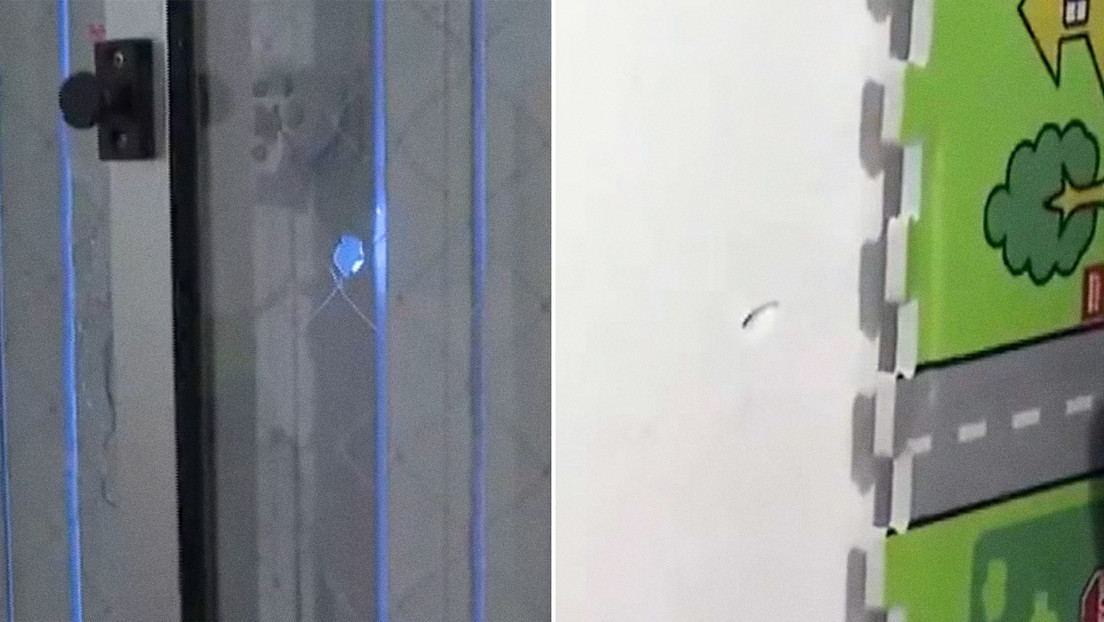 VIDEO: Bala entra por la ventana de un sexto piso e impacta a centímetros de un bebé
