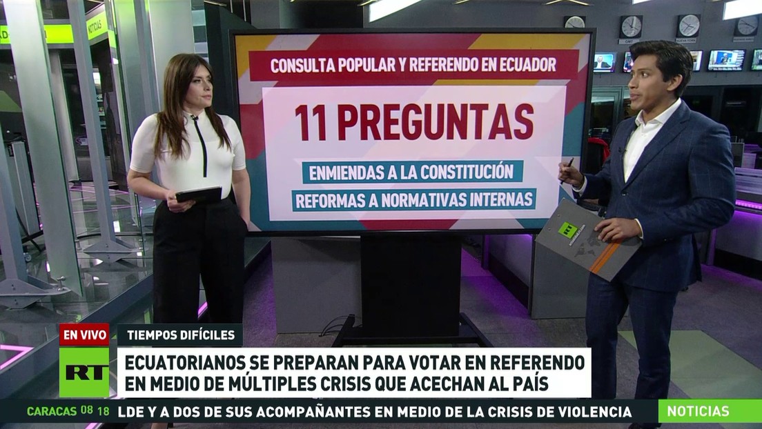 Ecuatorianos se preparan para un referendo en medio de las múltiples crisis que azotan el país