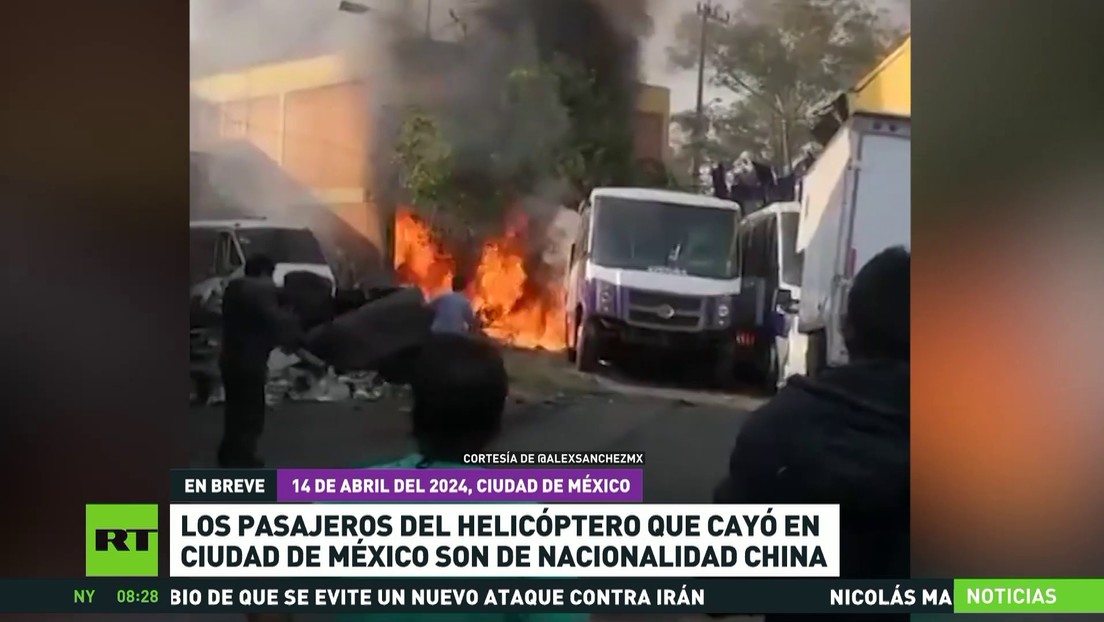 Los pasajeros del helicóptero que cayó en Ciudad de México eran de nacionalidad china