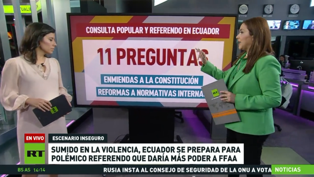 Sumido en la violencia, Ecuador se prepara para polémico referendo que daría más poder a las FF.AA.