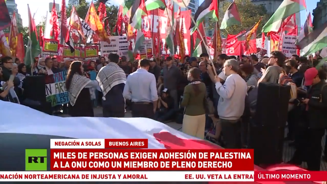 Miles de argentinos exigen la adhesión de Palestina a la ONU como miembro de pleno derecho