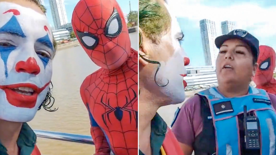 VIDEO: Detienen al 'Joker argentino' en Buenos Aires por pelear con 'Spider-Man'
