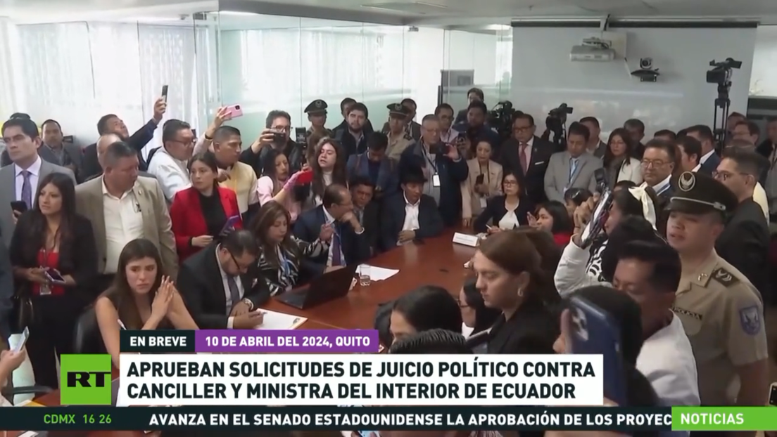 Aprueban solicitudes de juicio político contra canciller y ministra del Interior de Ecuador