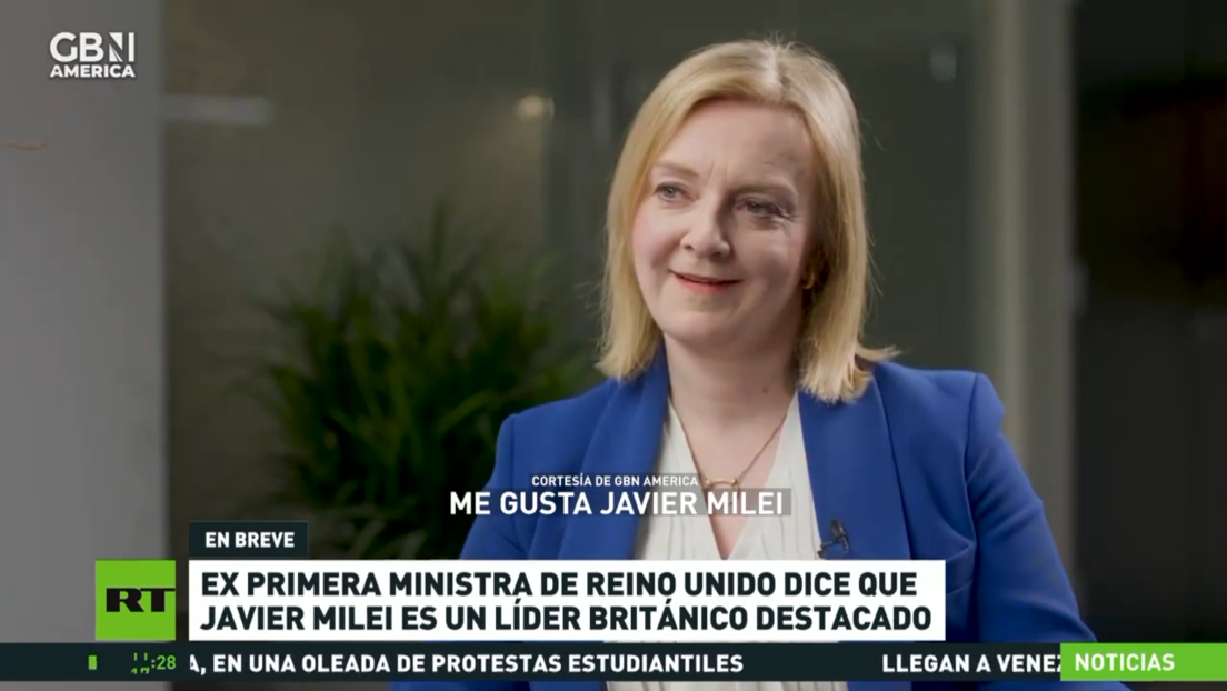 Ex primera ministra de Reino Unido dice que Javier Milei es su 'líder británico' "favorito"
