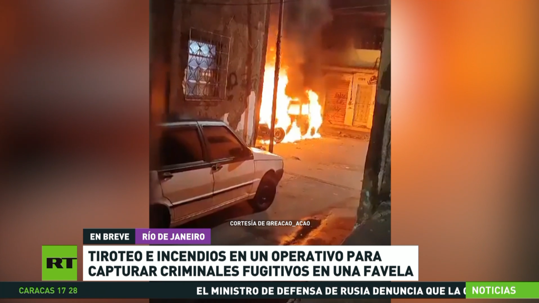 Tiroteo e incendios en un operativo para capturar a criminales en una favela en Brasil