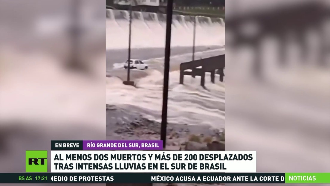 Al menos dos muertos y más de 200 desplazados tras intensas lluvias en el sur de Brasil
