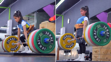 VIDEO: Pequeña atleta levanta una barra tres veces más pesada que ella