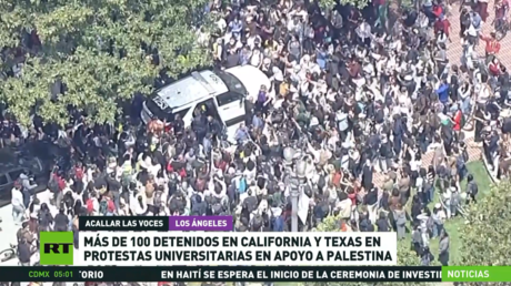 Más de 100 detenidos en EE.UU. en protestas universitarias para apoyar a Palestina