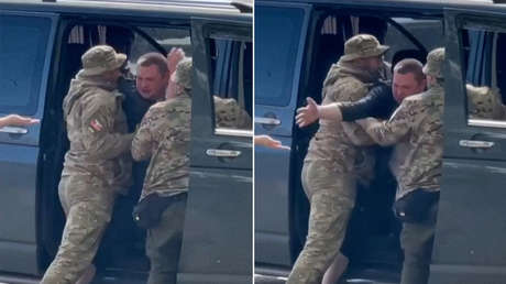 "¡Ayuda! ¡Tengo un niño solo en casa!": Intentan movilizar a un hombre a la fuerza en Ucrania (VIDEO)