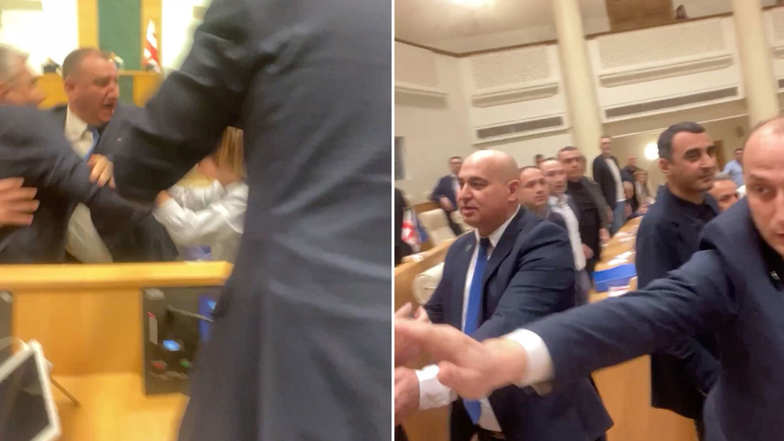 Pelea en el Parlamento de Georgia (VIDEO)