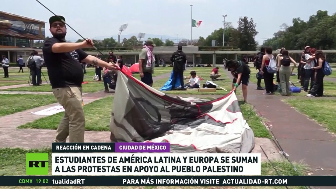 Estudiantes de América Latina y Europa se suman a las protestas en apoyo al pueblo palestino