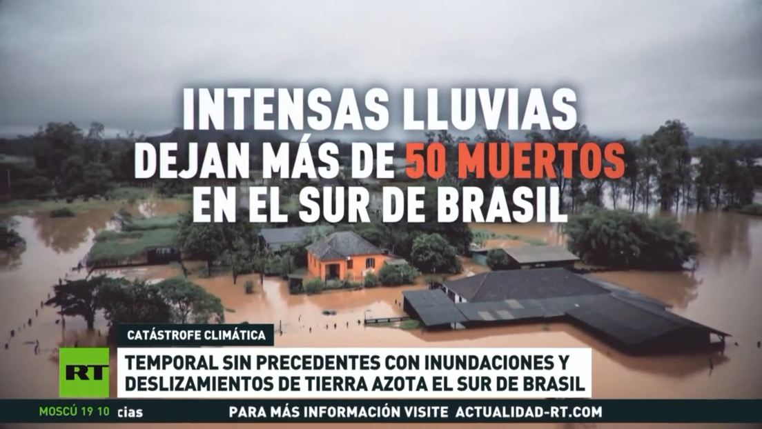 Temporal sin precedentes con inundaciones y deslizamientos de tierra azota el sur de Brasil