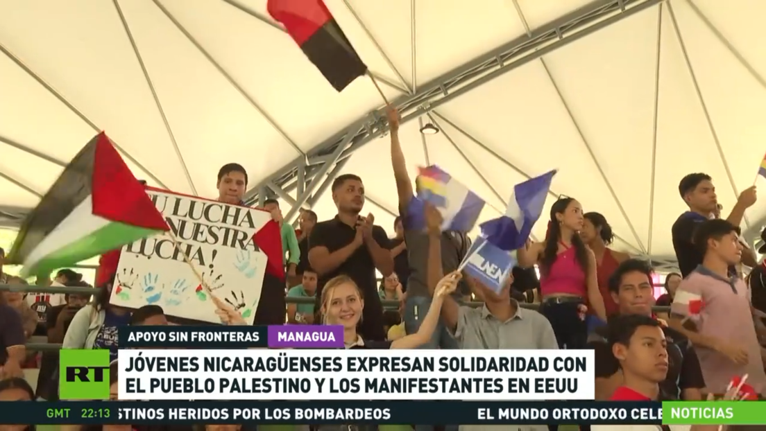 Jóvenes nicaragüenses expresan su solidaridad con Palestina y manifestantes de EE.UU.