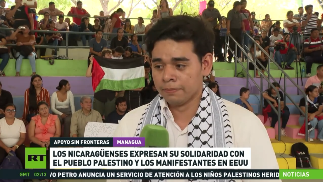 Jóvenes nicaragüenses expresan su solidaridad con Palestina y manifestantes de EE.UU.