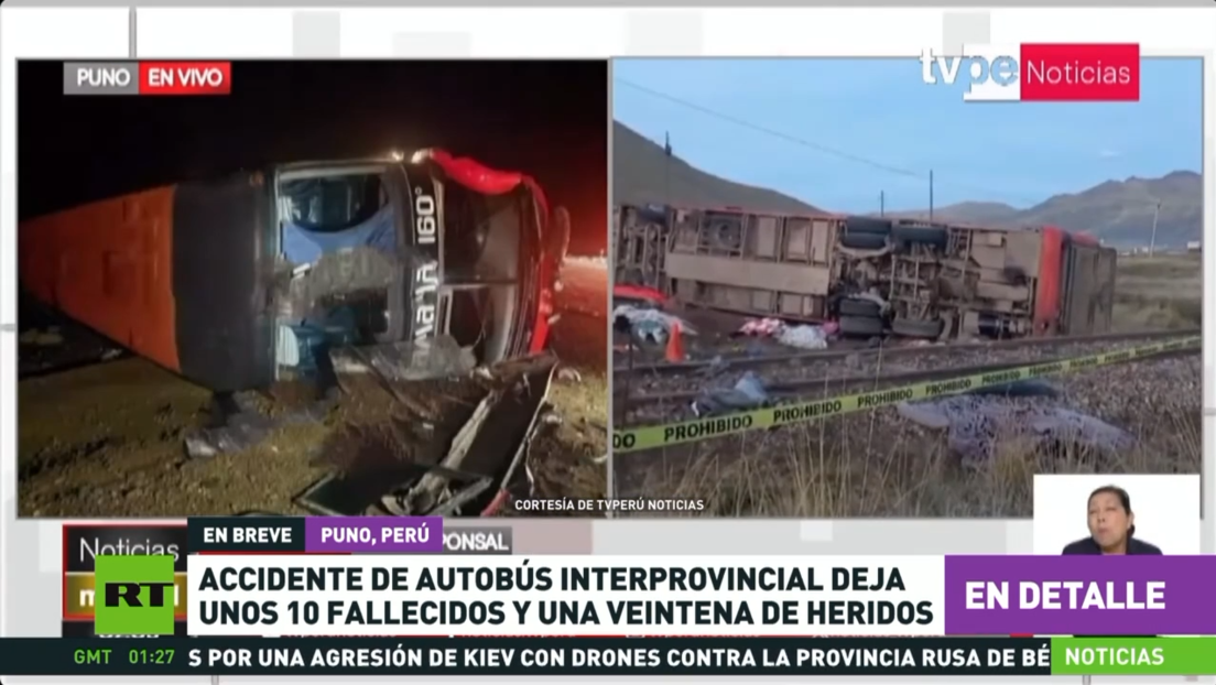 Un accidente de autobús en Perú deja unos 10 muertos y una veintena de heridos