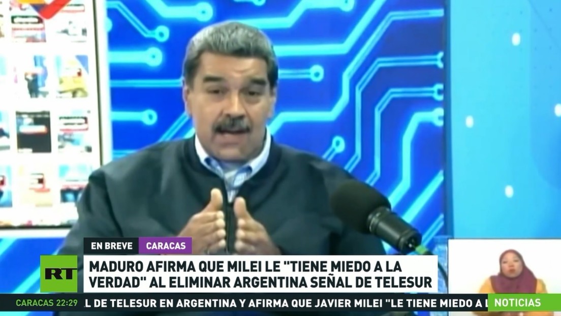 Maduro afirma que Milei tiene miedo a la verdad tras eliminar Argentina la señal de Telesur