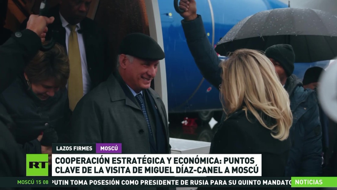 Presidente de Cuba llega a Moscú en una visita de trabajo
