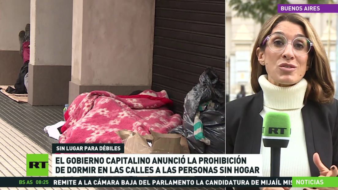 El Gobierno de Buenos Aires prohíbe dormir en las calles a los sintecho