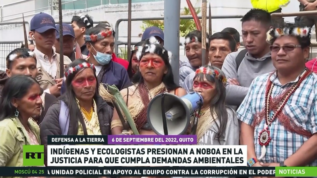 Indígenas y ecologistas ecuatorianos presionan a Noboa ante la Justicia para que cumpla demandas ambientales