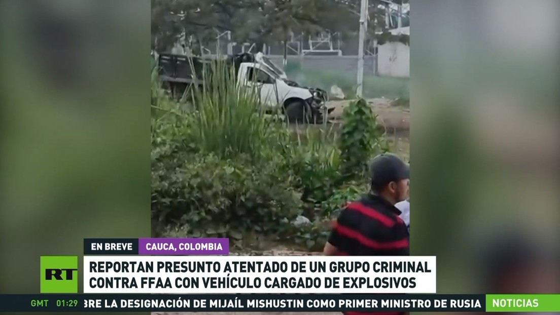 Reportan presunto atentado de un grupo criminal contra las FF.AA. de Colombia con vehículo cargado de explosivos