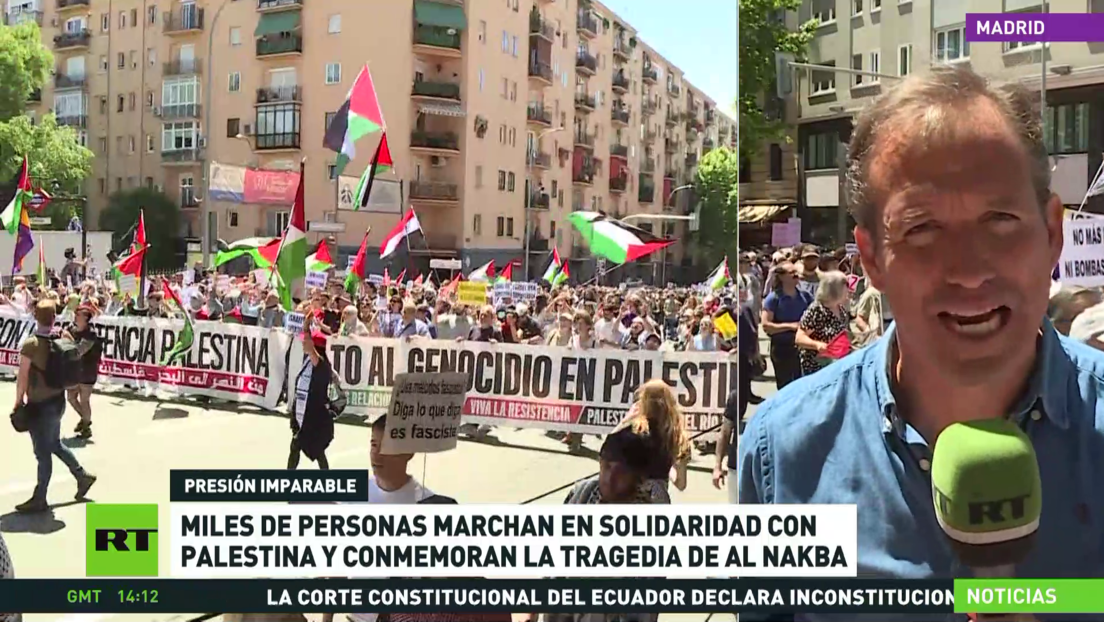 Miles de personas marchan en Madrid en solidaridad con Palestina
