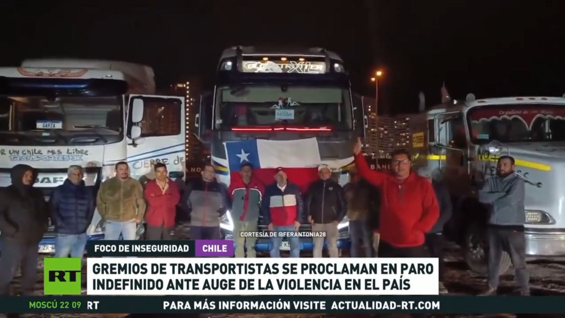 Gremios de transportistas se proclaman en paro indefinido ante auge de violencia en Chile