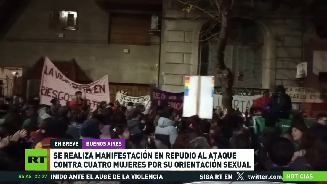 Manifestación en Argentina en repudio al ataque contra 4 mujeres por su orientación sexual