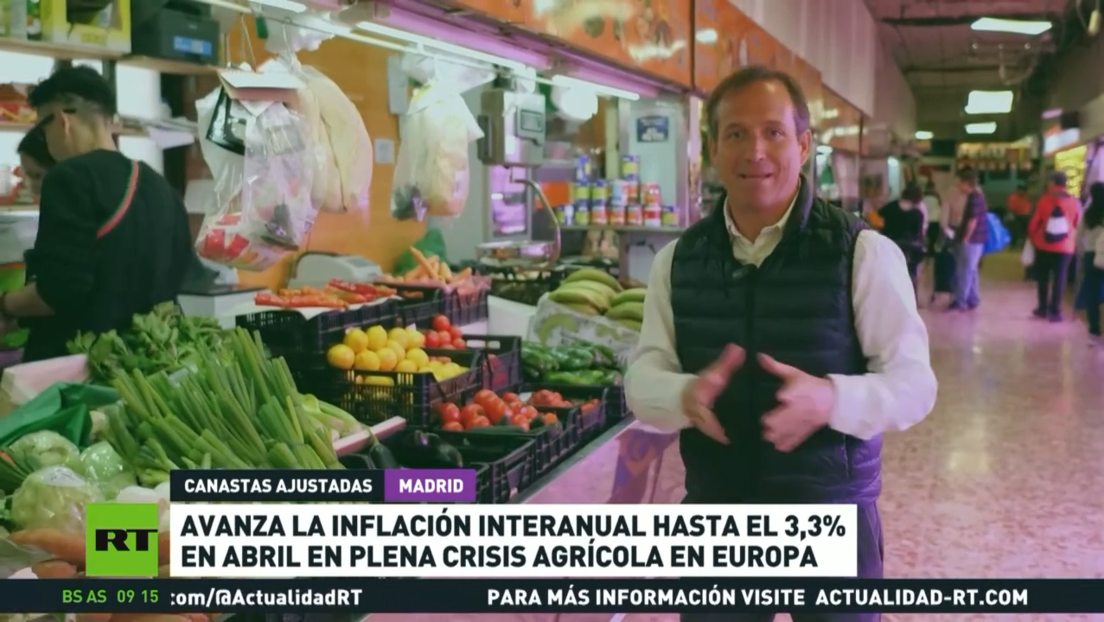 En España avanza la inflación interanual hasta el 3,3 % en abril en plena crisis agrícola en Europa