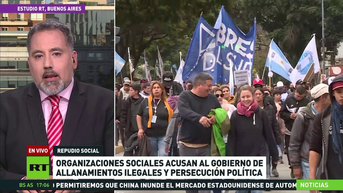 Organizaciones sociales argentinas acusan al Gobierno de allanamientos ilegales y persecución política