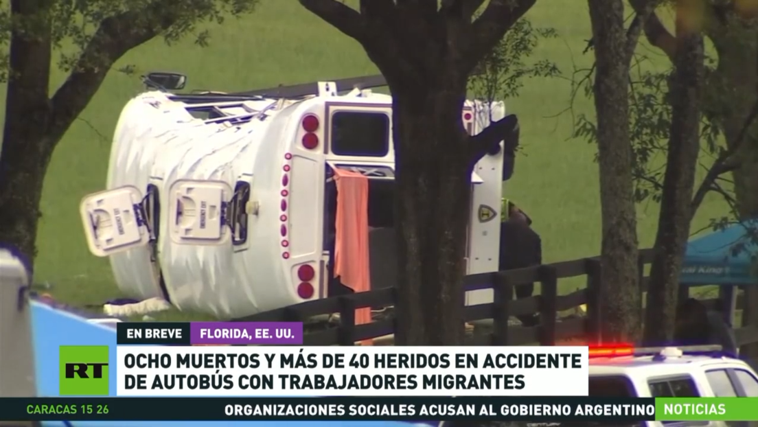Ocho muertos y más de 40 heridos en accidente de autobús con trabajadores migrantes en EE.UU.
