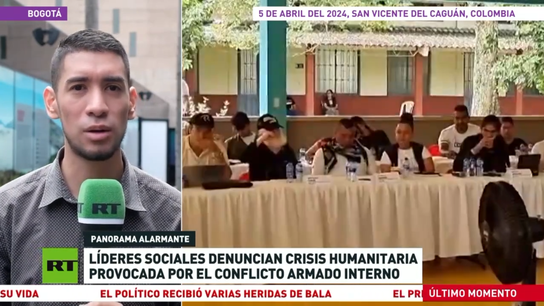 Líderes sociales colombianos denuncian crisis humanitaria provocada por el conflicto armado interno