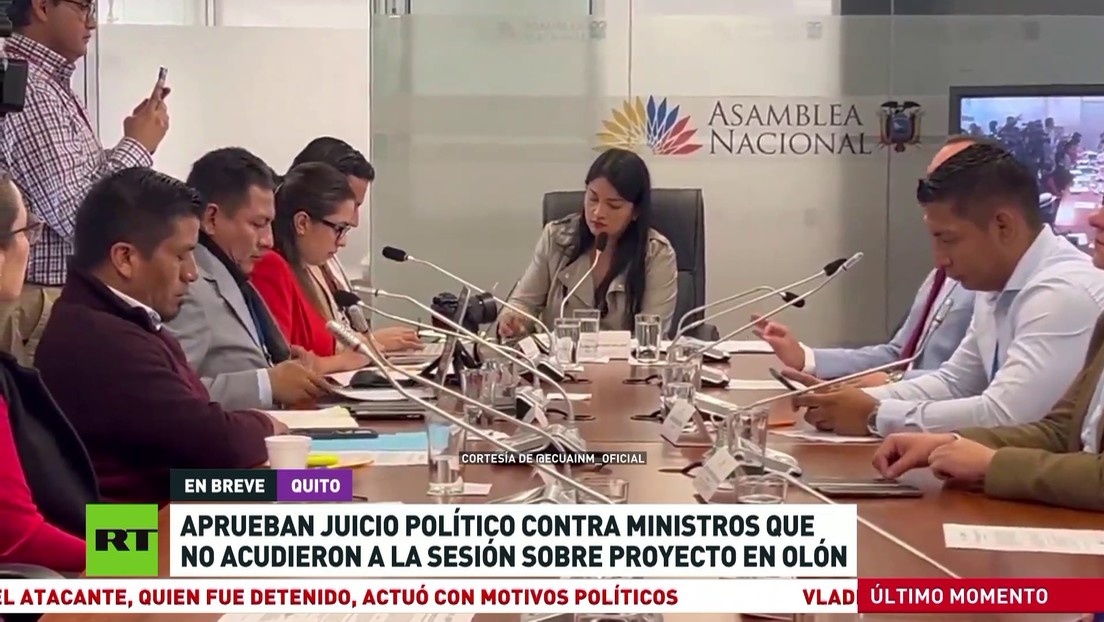 Aprueban en Ecuador juicio político contra ministros que no informaron sobre el polémico proyecto de la primera dama