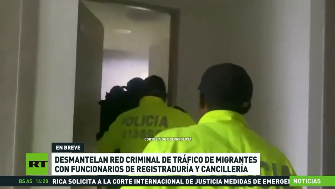 Desmantelan una red criminal de tráfico de migrantes con funcionarios de Registraduría y Cancillería colombiana