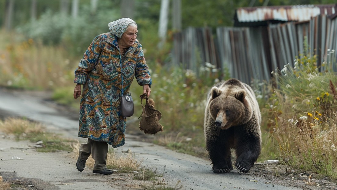 VIDEO: Anciana rusa ahuyenta a un oso con un palo