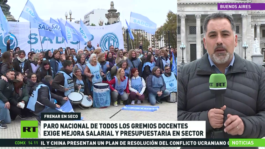 Paro de todos los gremios docentes exige mejora salarial y presupuestaria en Argentina