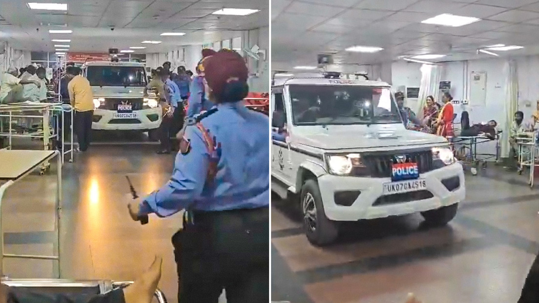 Arresto a lo Bollywood: policías indios entran en un hospital en todoterreno (VIDEO)