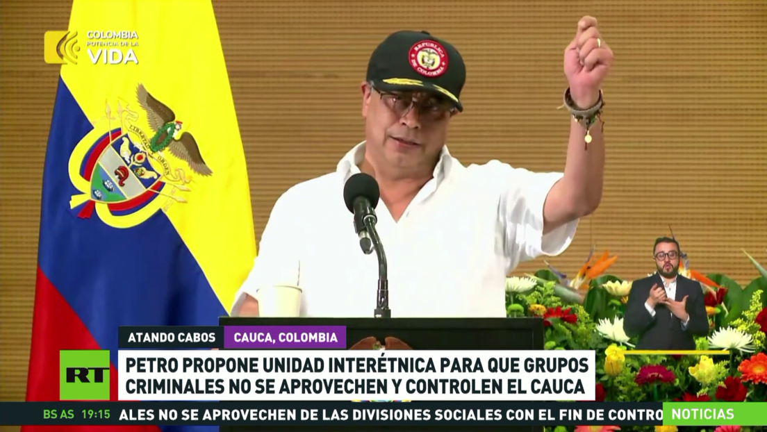 Petro propone unidad interétnica para que grupos criminales no se aprovechen y controlen el Cauca