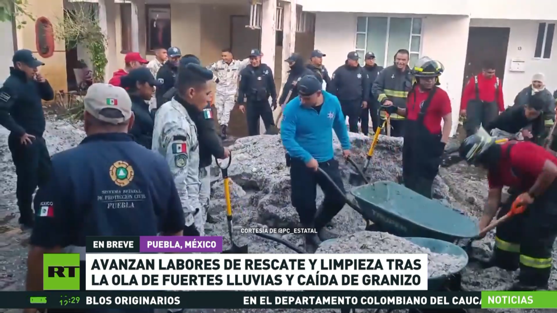Avanzan las labores de rescate y limpieza en México tras la ola de fuertes lluvias y caída de granizo