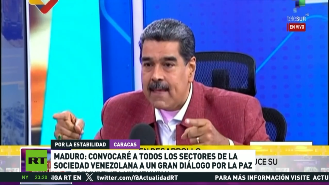 Maduro: Convocaré a todos los sectores de la sociedad venezolana a un gran diálogo por la paz