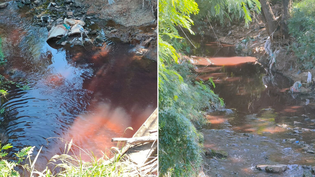 Un arroyo teñido de rojo: intervienen un laboratorio en Paraguay por el vertido de desechos tóxicos