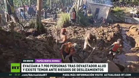 Evacúan a casi 8.000 personas tras devastador alud en Papúa Nueva Guinea