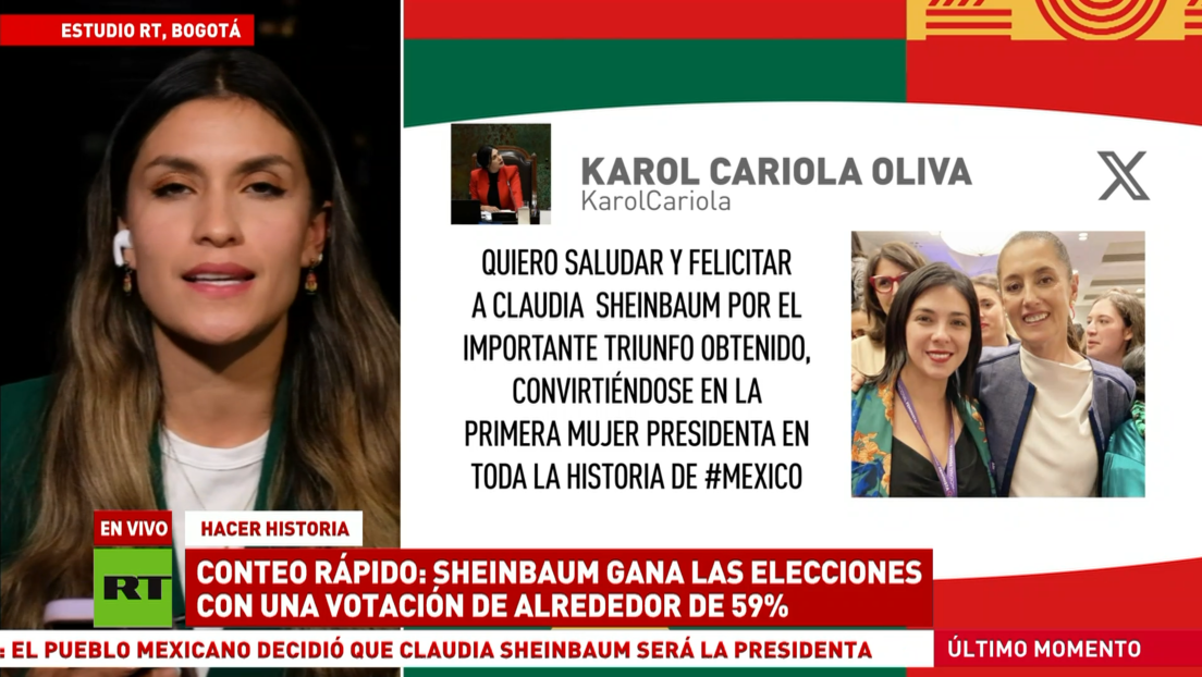 Primeras reacciones a la victoria de Claudia Sheinbaum en las presidenciales mexicanas
